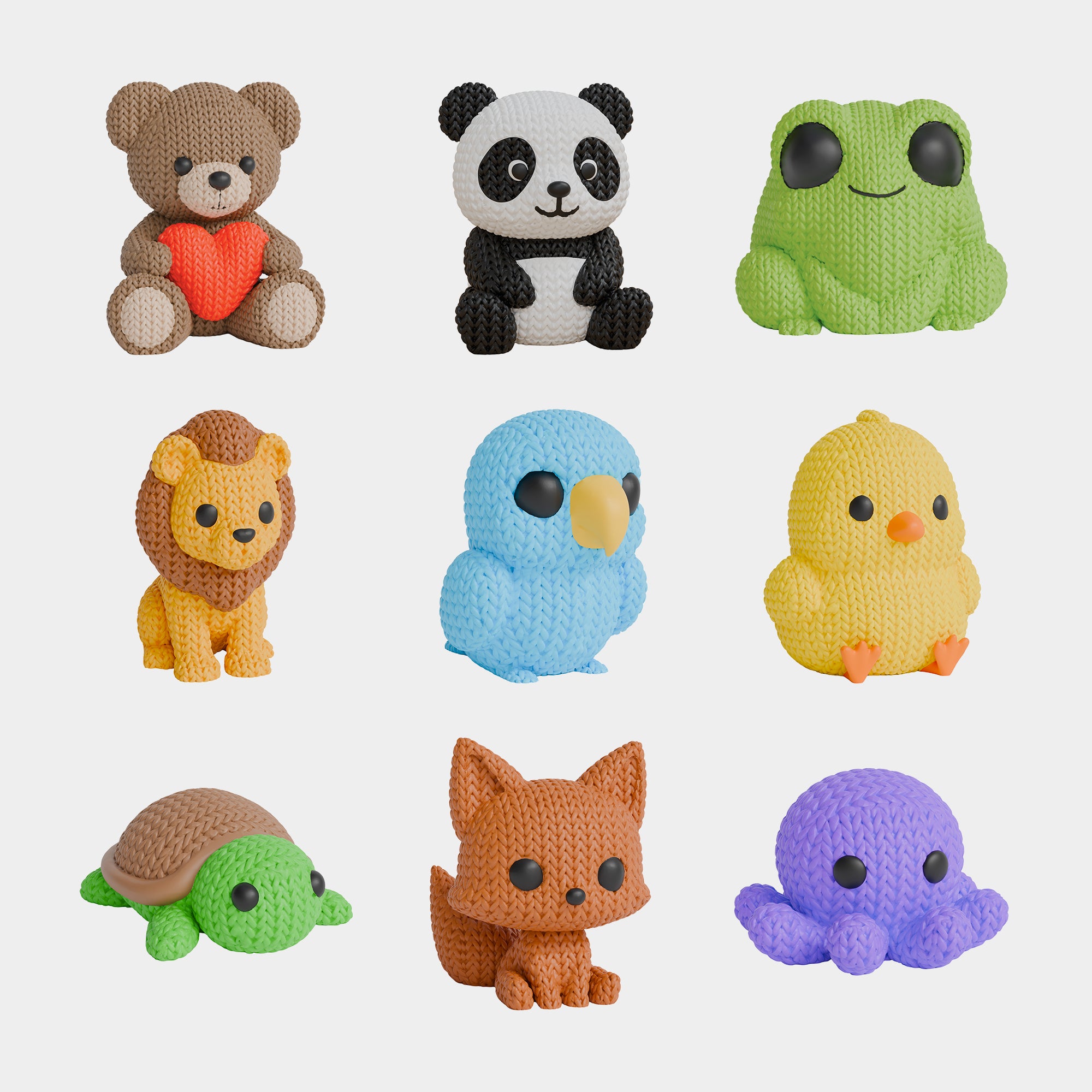 3D Örgü Hayvanlar Toplu