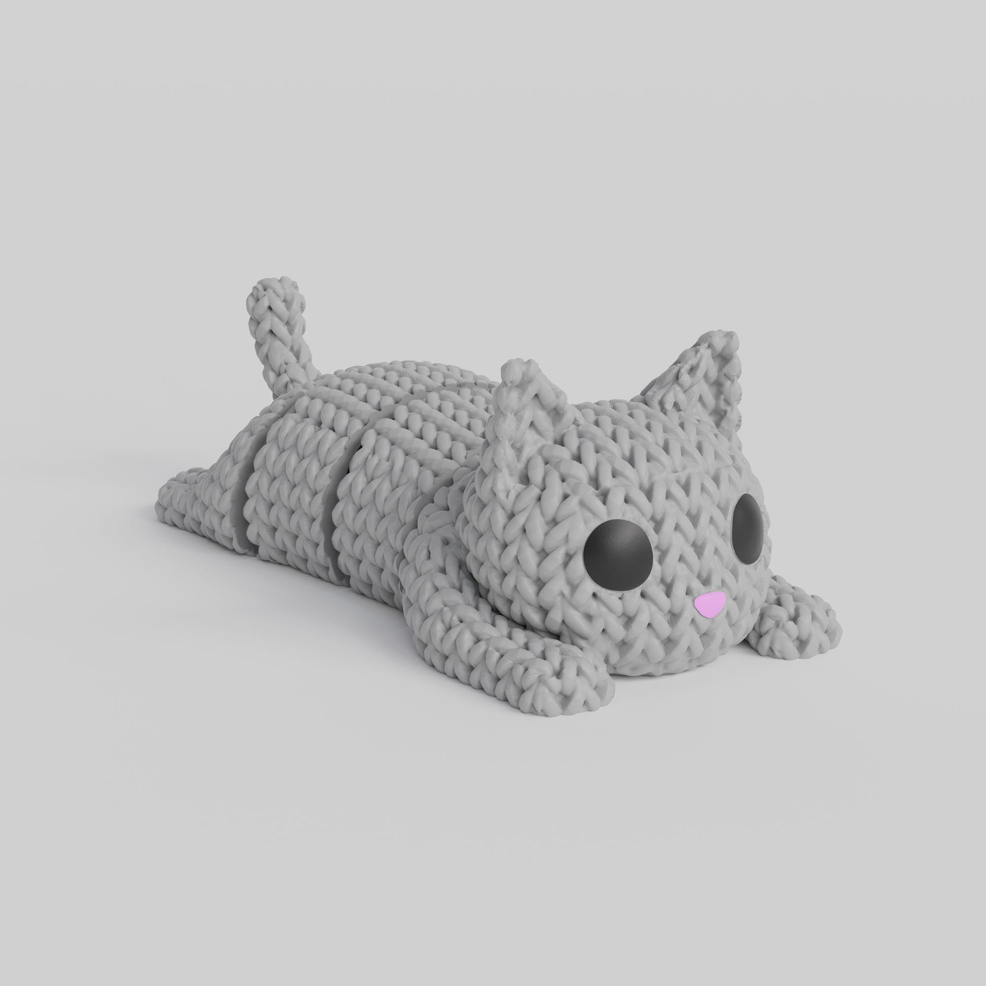 3D Örgü Kedi Anahtarlık