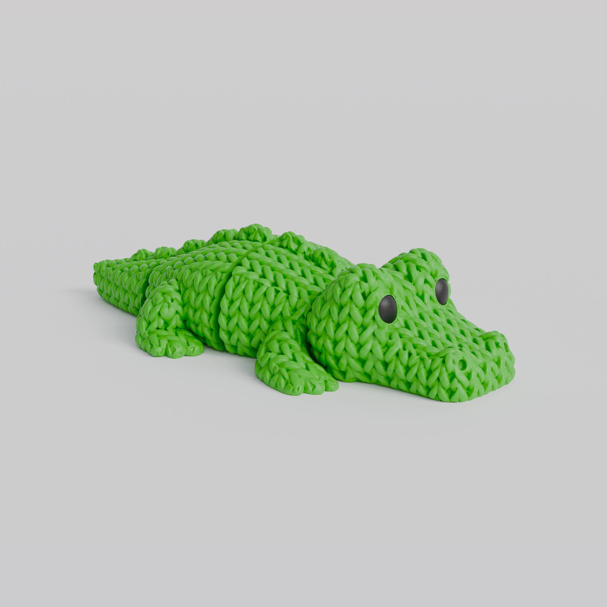 3D Örgü Timsah Anahtarlık