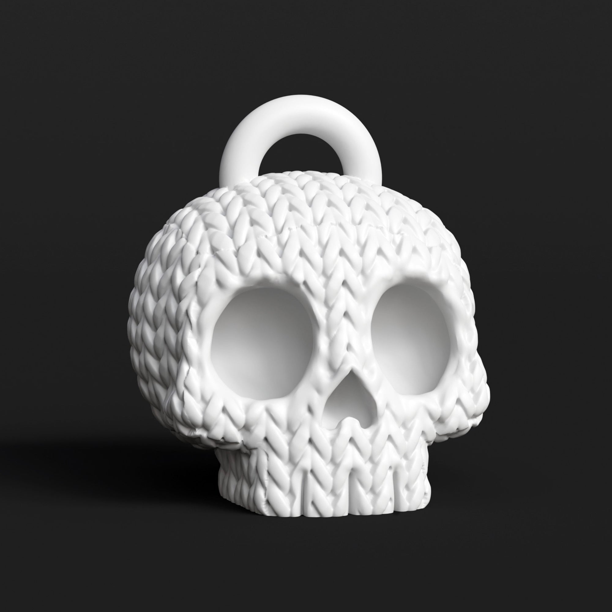 3D Örgü Kafatası Anahtarlık